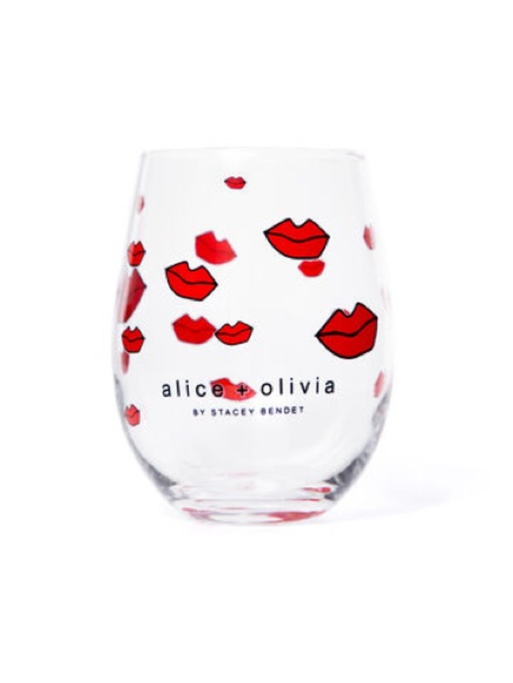 Alice + Olivia lip wine glasses (set of 2) NWT